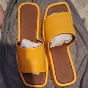 Yellow Slide Sandals